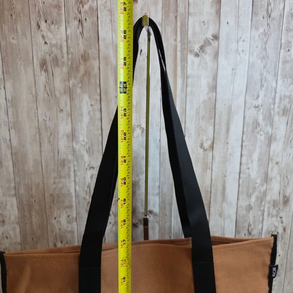 MCM Brown & Black Canvas Tote Bag - Picture 6 of 10